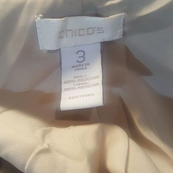 CHICO'S Snake Print Open Front Jacket - Size 3‎ - Picture 5 of 5